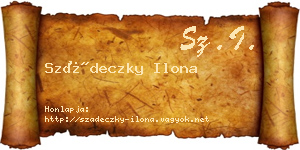 Szádeczky Ilona névjegykártya